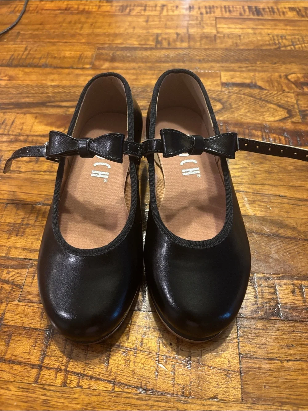 Bloch Girls Black Patent Mary Jane with Bow Strap